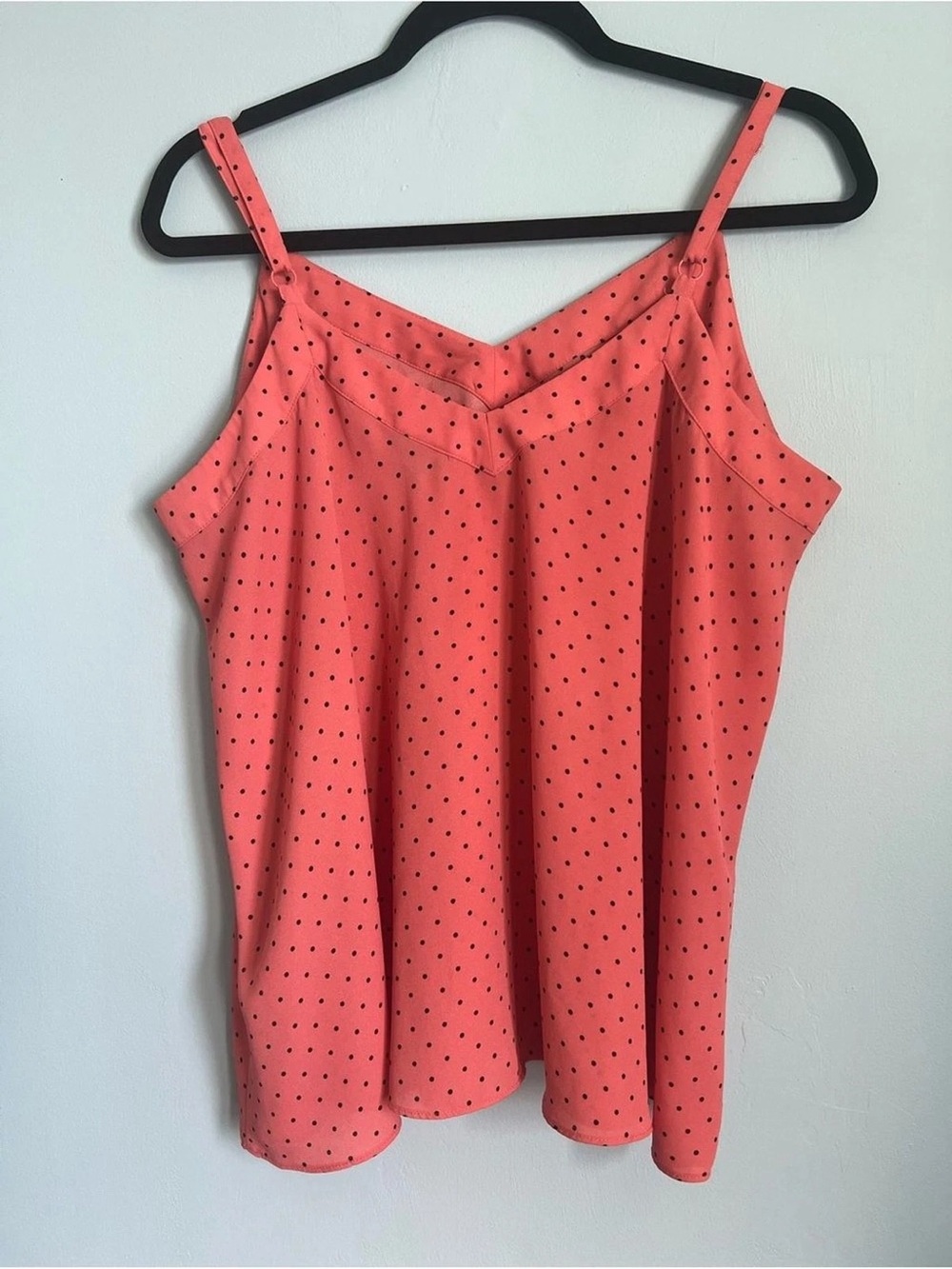 torrid Coral Pink Polka Dot Spaghetti Strap Cami